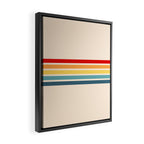 Takaakira - Classic Rainbow Retro Stripes Framed Canvas Print Gallery Image 2