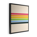 Tarama - Classic 70s Style Retro Stripes Framed Canvas Print Gallery Image 2