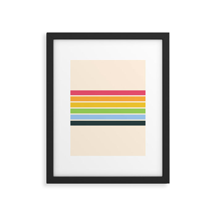 Tarama - Classic 70s Style Retro Stripes Framed Art Print Gallery Image 1