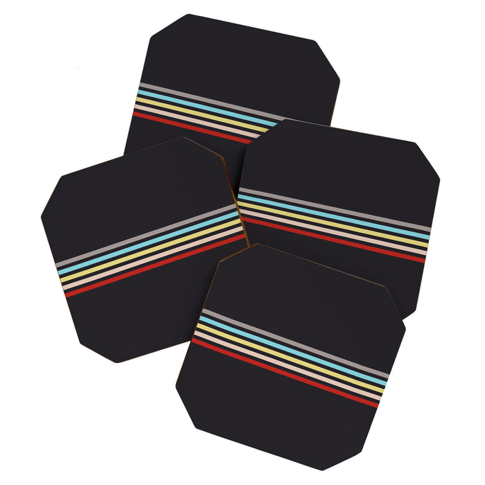 Ujimasa - Classic Retro Stripes Coaster Gallery Image 1