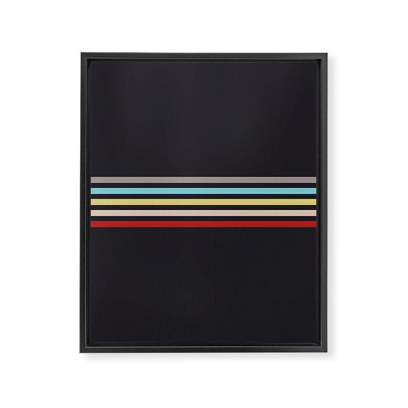 Ujimasa - Classic Retro Stripes Framed Canvas Print Gallery Image 8