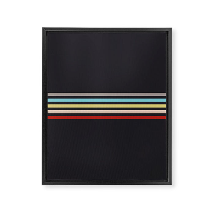 Ujimasa - Classic Retro Stripes Framed Canvas Print Gallery Image 1