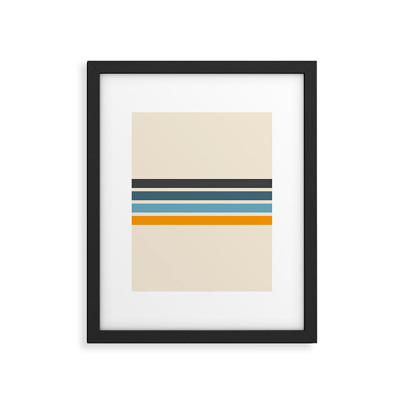 Vintage Retro Stripes Framed Art Print Gallery Image 6