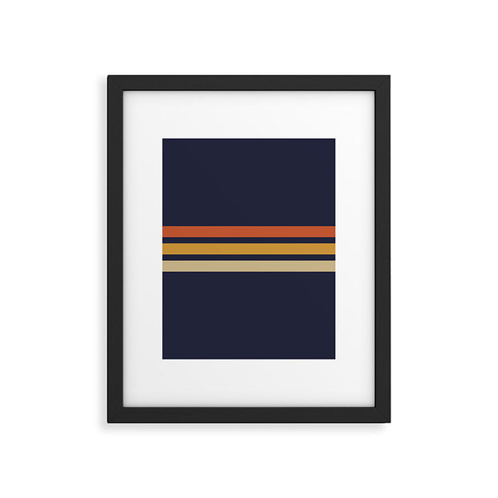 Vintage Retro Stripes Framed Art Print Gallery Image 1