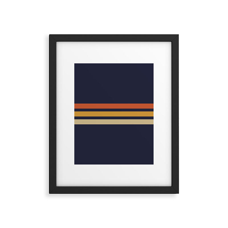 Vintage Retro Stripes Framed Art Print Gallery Image 4