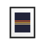 Vintage Retro Stripes Framed Art Print Gallery Image 6