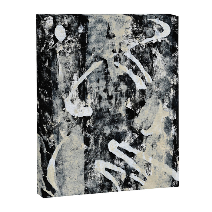 003: a vibrant abstract design in black and white by Alyssa Hamilton Art  Canvas Print Gallery Image 1