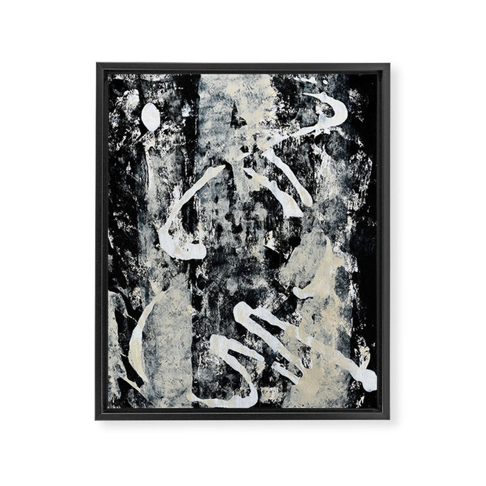 003: a vibrant abstract design in black and white by Alyssa Hamilton Art  Framed Canvas Print Gallery Image 1