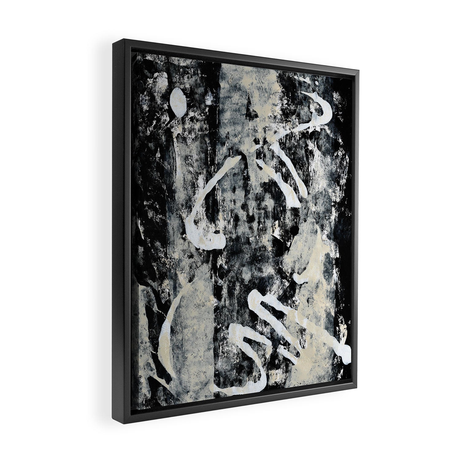 003: a vibrant abstract design in black and white by Alyssa Hamilton Art  Framed Canvas Print Gallery Image 2