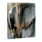 01025: a neutral abstract in gold, black, and white Canvas Print Gallery Image 6
