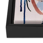 708 - a minimal mixed media abstract piece in blues, pinks, and white Framed Canvas Print Gallery Image 3
