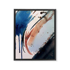 708 - a minimal mixed media abstract piece in blues, pinks, and white Framed Canvas Print Gallery Image 6