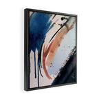 708 - a minimal mixed media abstract piece in blues, pinks, and white Framed Canvas Print Gallery Image 2