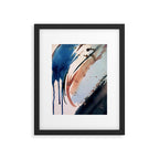 708 - a minimal mixed media abstract piece in blues, pinks, and white Framed Art Print Gallery Image 4