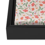 A breath of fresh air - A seamless floral pattern in pinks and reds Framed Canvas Print Gallery Image 3