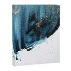 A Minimal Sapphire and Gold Abstract piece in blue white and gold by Alyssa Hamilton Art  Canvas Print Gallery Image 6