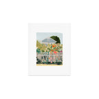 A Postcard From Cozy  - mixed media Garden Illustration  Art Print Gallery Image 1
