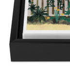 A Postcard From Cozy  - mixed media Garden Illustration  Framed Canvas Print Gallery Image 3