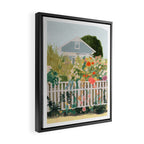 A Postcard From Cozy  - mixed media Garden Illustration  Framed Canvas Print Gallery Image 2