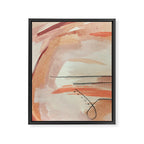 Aly [3]: minimal | pinks | white | black | mixed media | abstract | ink | watercolor | wall art Framed Canvas Print Gallery Image 6