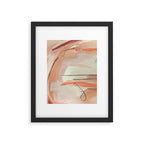 Aly [3]: minimal | pinks | white | black | mixed media | abstract | ink | watercolor | wall art Framed Art Print Gallery Image 4