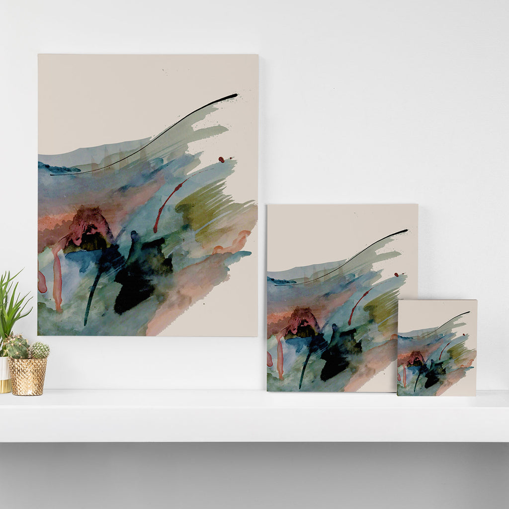 Begin again [2]: an abstract mixed media piece in a variety of colors Canvas Print Gallery Image 3