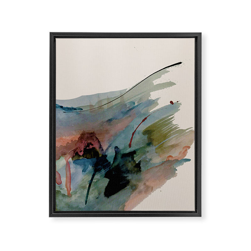 Begin again [2]: an abstract mixed media piece in a variety of colors Framed Canvas Print Gallery Image 6