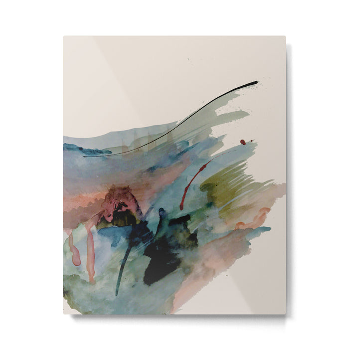 Begin again [2]: an abstract mixed media piece in a variety of colors Metal Print Gallery Image 1