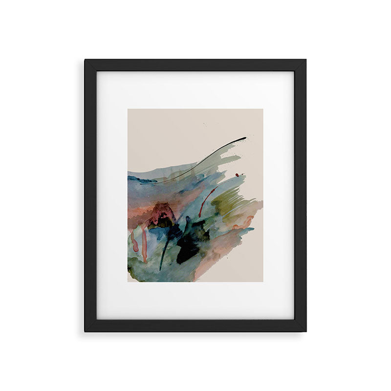 Begin again [2]: an abstract mixed media piece in a variety of colors Framed Art Print Gallery Image 5