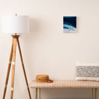 Believe: a minimal, abstract painting in white and blue by Alyssa Hamilton Art  Canvas Print Gallery Image 2