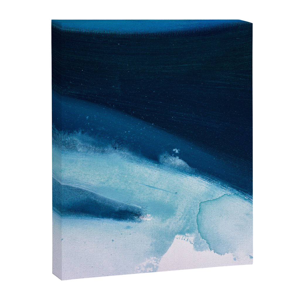 Believe: a minimal, abstract painting in white and blue by Alyssa Hamilton Art  Canvas Print Gallery Image 6