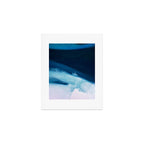 Believe: a minimal, abstract painting in white and blue by Alyssa Hamilton Art  Art Print Gallery Image 1