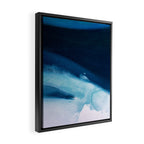 Believe: a minimal, abstract painting in white and blue by Alyssa Hamilton Art  Framed Canvas Print Gallery Image 2
