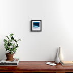 Believe: a minimal, abstract painting in white and blue by Alyssa Hamilton Art  Framed Art Print Gallery Image 2
