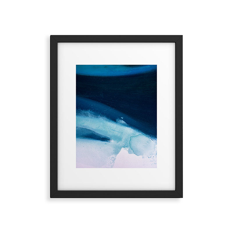 Believe: a minimal, abstract painting in white and blue by Alyssa Hamilton Art  Framed Art Print Gallery Image 5