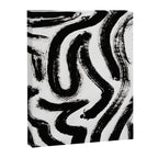 Black and White Abstract Pattern 1: A minimal black and white pattern by Alyssa Hamilton Art Canvas Print Gallery Image 6