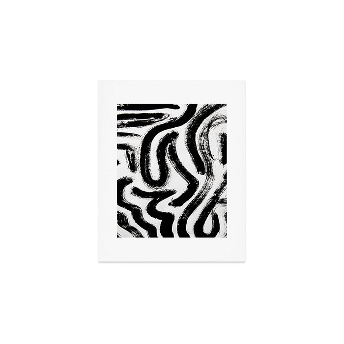 Black and White Abstract Pattern 1: A minimal black and white pattern by Alyssa Hamilton Art Art Print Gallery Image 1