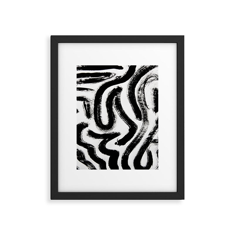 Black and White Abstract Pattern 1: A minimal black and white pattern by Alyssa Hamilton Art Framed Art Print Gallery Image 5