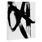 Brushstroke 2 - simple black and white Canvas Print Gallery Image 3