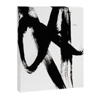 Brushstroke 2 - simple black and white Canvas Print Gallery Image 6