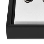 Brushstroke 2 - simple black and white Framed Canvas Print Gallery Image 3