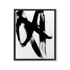 Brushstroke 2 - simple black and white Framed Canvas Print Gallery Image 6
