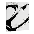 Brushstroke 6: a minimal, abstract, black and white piece Canvas Print Gallery Image 8
