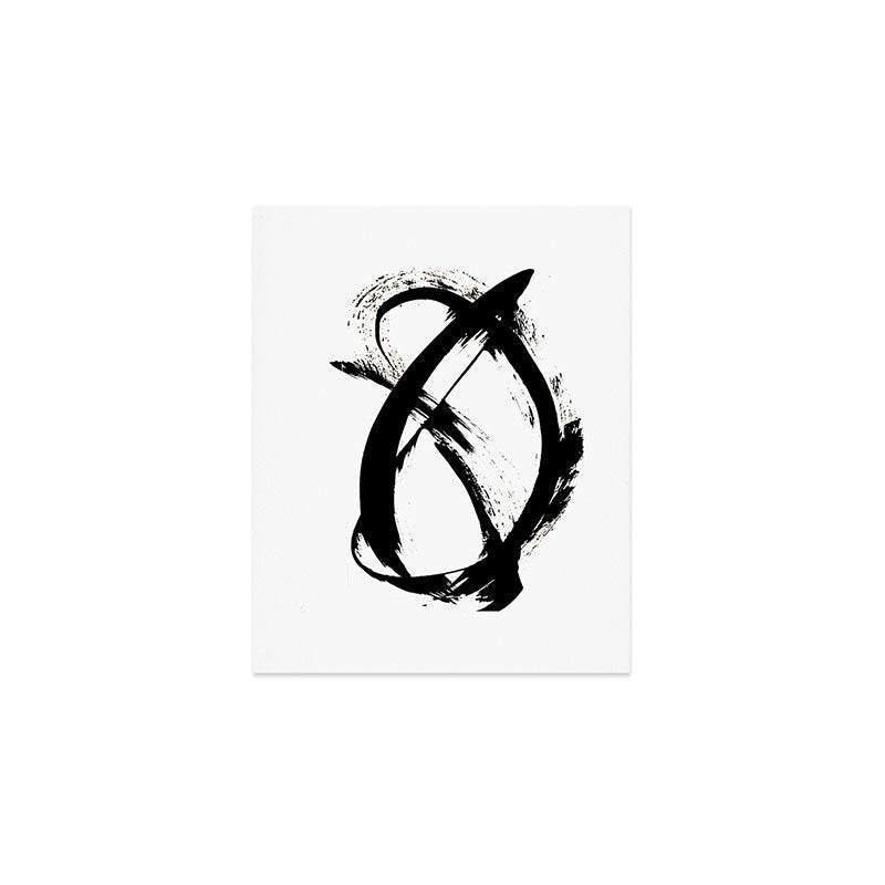 Brushstroke [7]: a minimal, abstract piece in black and white Art Print Gallery Image 1
