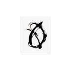 Brushstroke [7]: a minimal, abstract piece in black and white Art Print Gallery Image 1