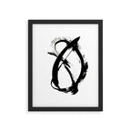 Brushstroke [7]: a minimal, abstract piece in black and white Framed Art Print Gallery Image 4