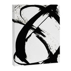 Brushstroke 7: a minimal, abstract, black and white piece Canvas Print Gallery Image 8