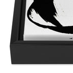 Brushstroke 7: a minimal, abstract, black and white piece Framed Canvas Print Gallery Image 3