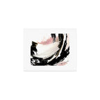 Crash: an abstract mixed media piece in black white and pink Art Print Gallery Image 1