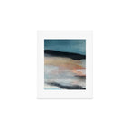 Dawn: a minimal abstract acrylic piece in pink, blues, yellow, and white Art Print Gallery Image 1